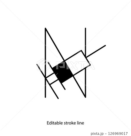 No syringe, hormones, antibiotic, drugs icon. No injection symbol. Vector stock illustration isolated on white background for design template medical, pharmacy, hospital. Editable stroke line No syringe, hormones, antibiotic, drugs icon. No injection symbol. Vector stock illustration isolated on white background for design template medical, pharmacy, hospital. Editable stroke line 126969017