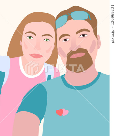 Couple Portrait Woman and Man 126969231