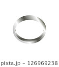 Silver Ring Isolated over White 126969238