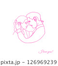 Man Woman Couple Continuous Line 126969239