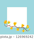 Square White Frame with Flowers 126969242