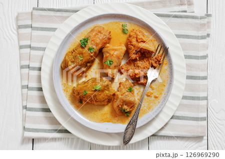 cabbage rolls with quinoa and ground meat filling cabbage rolls with quinoa and ground meat filling 126969290