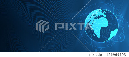 Global internet connection. Business communication concept for science or syber presentation Global internet connection. Business communication concept for science or syber presentation 126969308