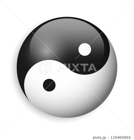 This vector illustration represents the yin and yang symbol, showcasing the balance and harmony of opposing forces. It highlights the interconnectedness of dualities in life and nature. This vector illustration represents the yin and yang symbol, showcasing the balance and harmony of opposing forces. It highlights the interconnectedness of dualities in life and nature. 126969868