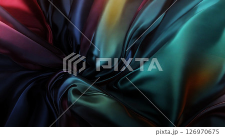 軟らかな布の背景素材　AI生成素材 126970675