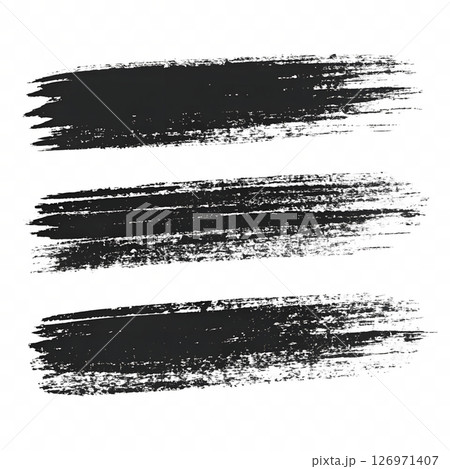 Abstract black brushstrokes with ink splatters on transparent background, expressive artistic texture, modern paint drip, chaotic grunge design element Abstract black brushstrokes with ink splatters on transparent background, expressive artistic texture, modern paint drip, chaotic grunge design element 126971407