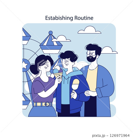 Digital well-being and mental health are essential, exemplified here by friends enjoying a day together. They engage in self-care through social connections which promote positivity and balance in 126971964