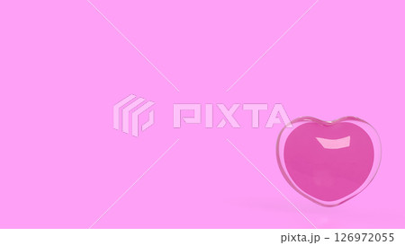 The Pink crystal for Love or health concept 3d Rendering. 126972055