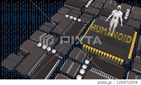 The Humanoid for Technology and sci concept 3d Rendering. The Humanoid for Technology and sci concept 3d Rendering. 126972059
