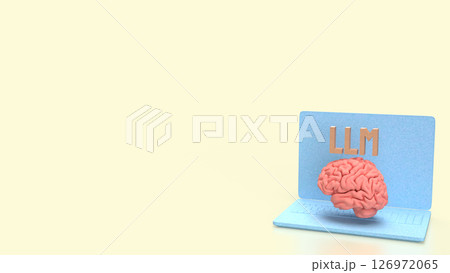 The LLM and Brain for Technology concept 3d Rendering. The LLM and Brain for Technology concept 3d Rendering. 126972065