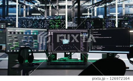 Computer systems in data center managing network resources using node tree software visualizing connections. Visual programming tools enabling efficient data processing and storage 126972164