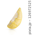 Fresh durian pulp. Durian fruit isolated on white background With clipping path. 126972525