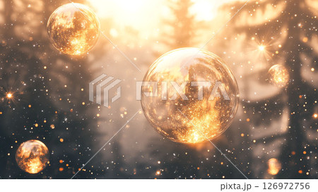 金色の光と森が織りなす夢世界 126972756