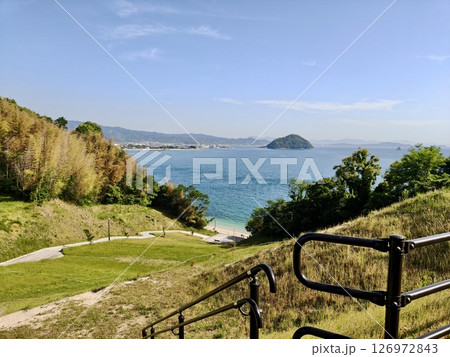 Sunny Beaches and Coastal Views of Fuwari Peninsula, Ehime, Japan 126972843