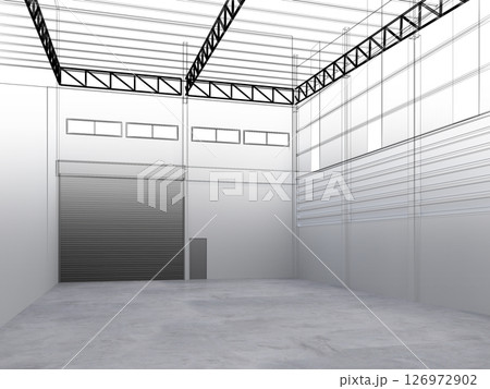 3d rendering of interior warehouse 126972902