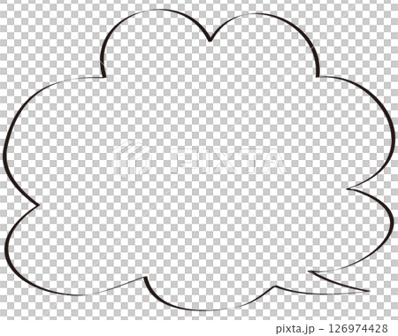 A simple marker-style illustration of a vague speech bubble 126974428