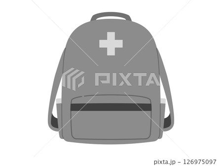 防災バッグ・正面のイラスト 126975097