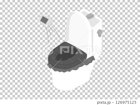 移動廁所噴灑混凝劑的示意圖 126975125