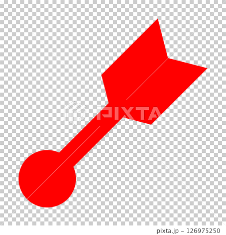 Simple bow and arrow icon design red 126975250