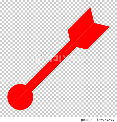 シンプルな弓矢のアイコン デザイン 赤 シンプルな弓矢のアイコン デザイン 赤 126975253