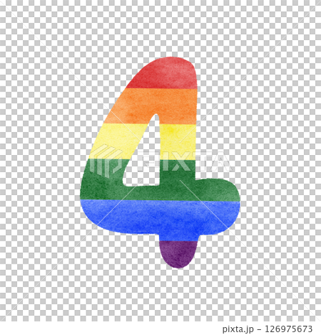 Rainbow number four 126975673