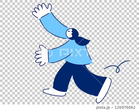 Stylish flat design character illustrations/illustrations 126976062