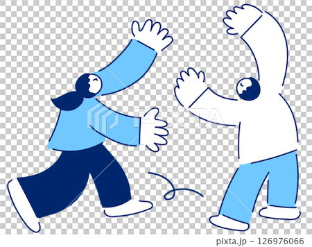 Stylish flat design character illustrations/illustrations 126976066