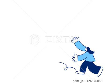 おしゃれなフラットデザインの人物イラスト/イラスト素材 おしゃれなフラットデザインの人物イラスト/イラスト素材 126976068