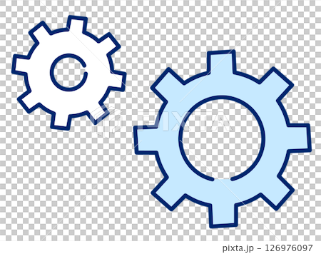 Stylish flat design gear technology illustration/illustration material 126976097