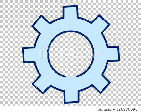 Stylish flat design gear technology illustration/illustration material 126976098