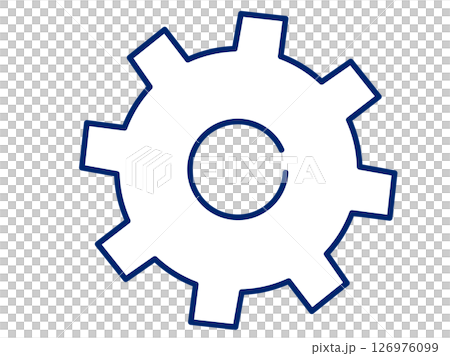 Stylish flat design gear technology illustration/illustration material 126976099