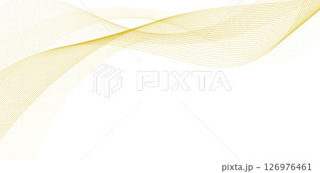 ウェーブ　背景　金色　ベクター　ブレンド	 126976461