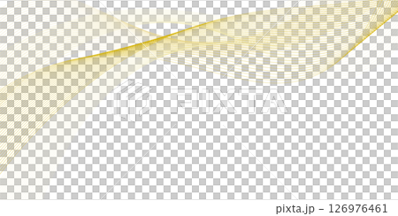 ウェーブ　背景　金色　ベクター　ブレンド	 126976461