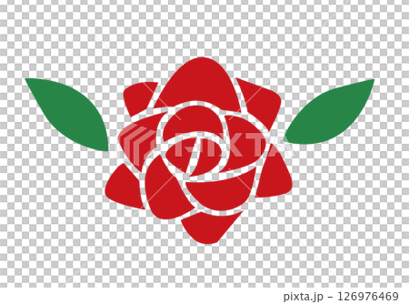 Rose illustration simple vector 126976469