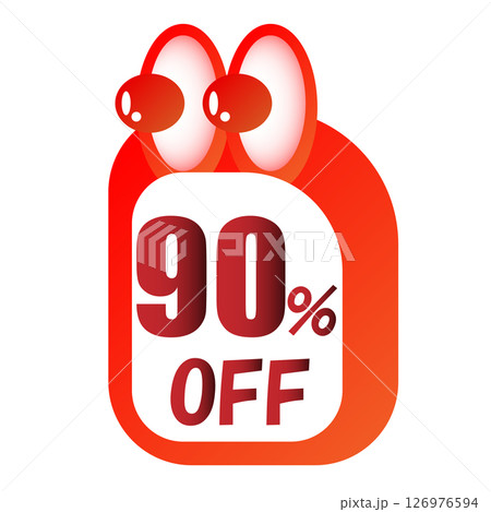 90%OFF 仰天顔のキャラクター風セール値下げアイコン 126976594