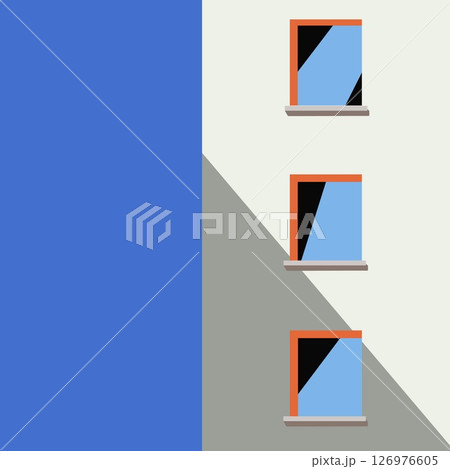 Blackground building and blue sky.	 126976605