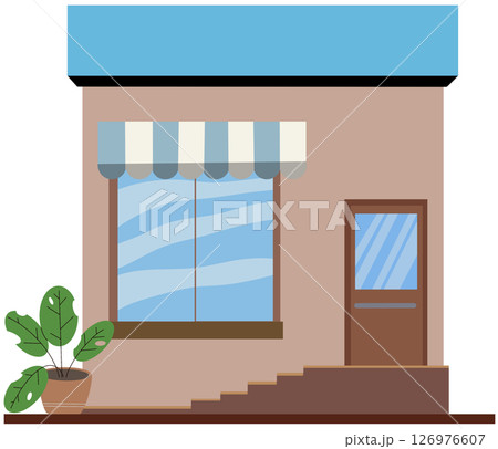Isolated shop building. Building icon - Vector on white background.	 126976607
