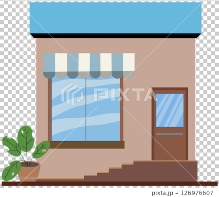 Isolated shop building. Building icon - Vector on white background.	 126976607