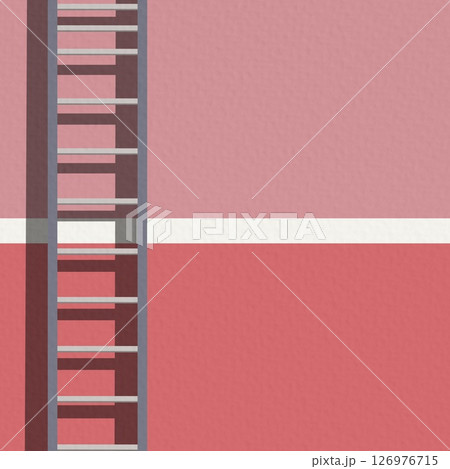 Gray staircase on a pink background. Minimum concept idea of the concept. The concept of the career ladder. The progress of the recovery.	 126976715