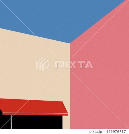 Geometric Architecture perspective building design vector illustration background. Colorful design for wall art, decoration, cards, poster and print. Geometric Architecture perspective building design vector illustration background. Colorful design for wall art, decoration, cards, poster and print. 126976717
