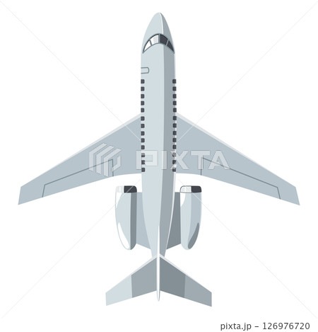 Airplane in flat technique vector illustration Airplane in flat technique vector illustration 126976720