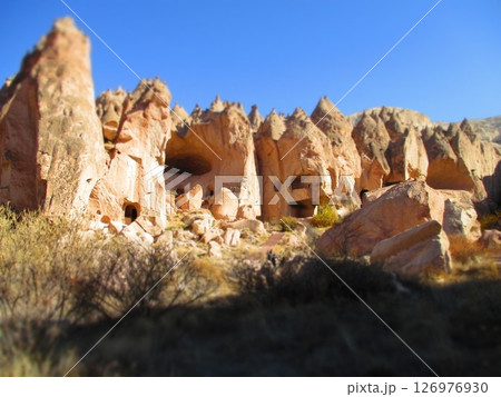 トルコ カッパドキア ゼルヴェ野外博物館 ジオラマ風 トルコ カッパドキア ゼルヴェ野外博物館 ジオラマ風 126976930