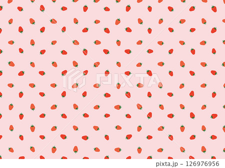 イチゴ　背景　ランダム　ピンク	 126976956