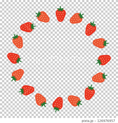 Strawberry frame circle random round 126976957