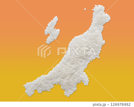 米で作った新潟県の地図 126976982