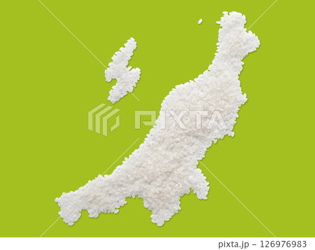 米で作った新潟県の地図 126976983