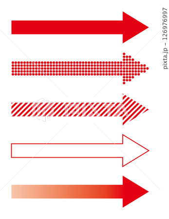 矢印 シンプル セット 赤	 矢印 シンプル セット 赤	 126976997