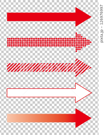 矢印 シンプル セット 赤	 矢印 シンプル セット 赤	 126976997