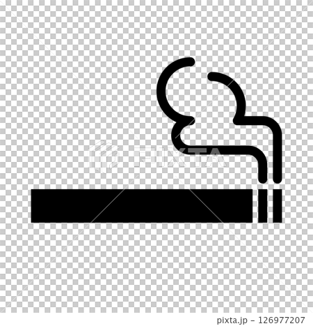 簡單的香煙輪廓設計黑色 126977207