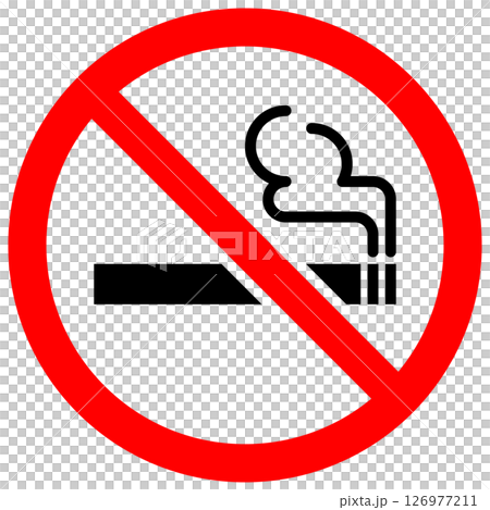 Simple no smoking sign, 2 colors Simple no smoking sign, 2 colors 126977211